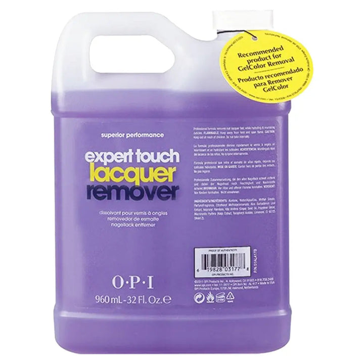 OPI Expert Touch Remover 960mL, polish remover nails​, acetone nail polish remover​