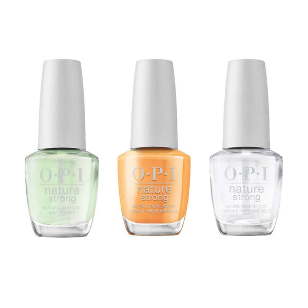 nail polish set, opi nature strong, vegan nail polish, nail polish brand opi​, OPI Nature Strong Top, Base and Colour Bee The Change NAT034
