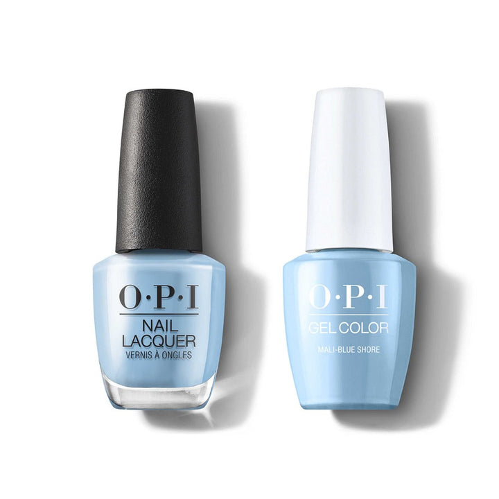 opi gel polish & matching opi nail lacquer N87 Mali-blue Shore