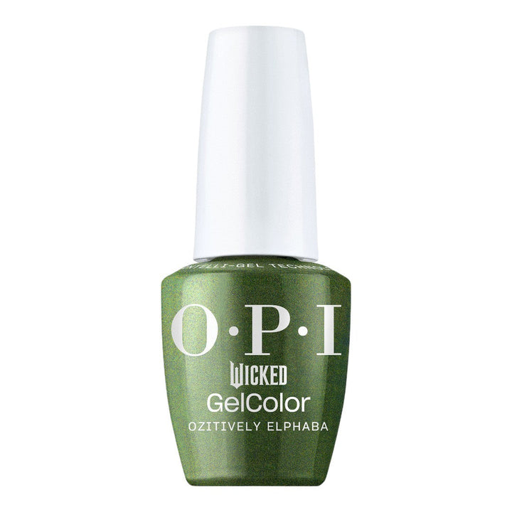 OPI Gel Polish, opi wicked holiday 2024 collection, Ozitively Elphaba, Holographic Nail Polish, binbrook nail salon