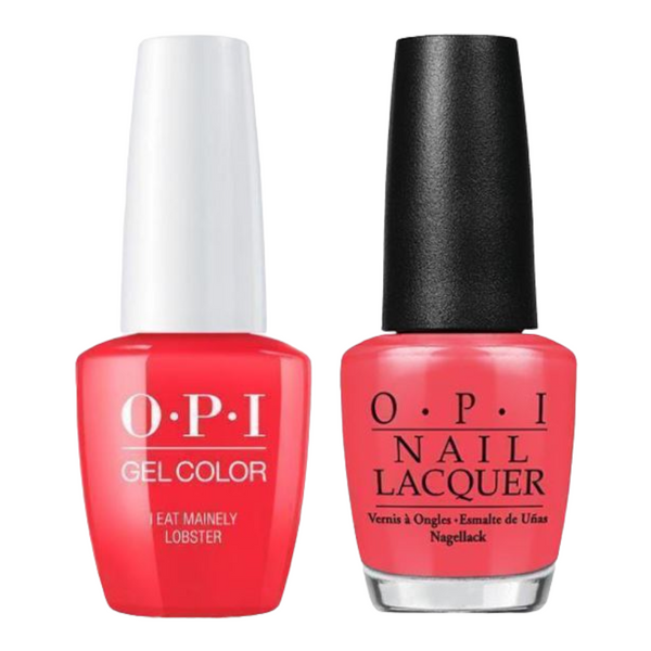 opi gel polish & matching opi nail lacquer T30 I Eat Mainely Lobster