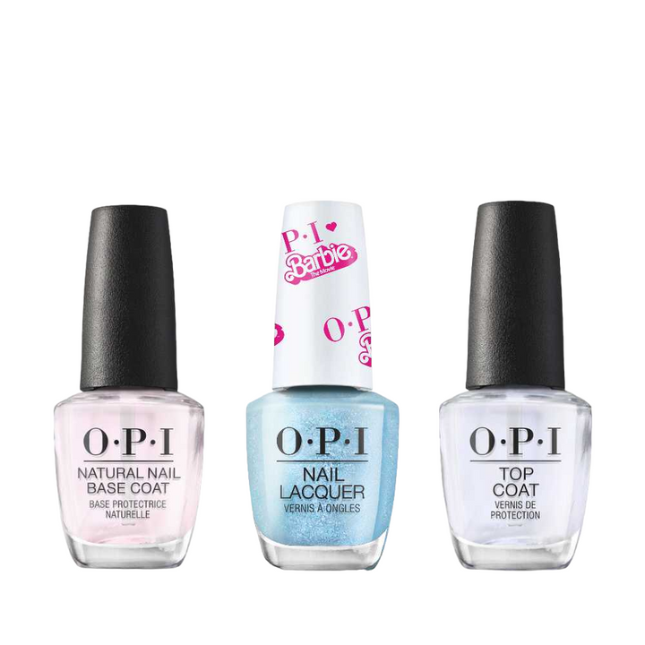 OPI Lacquer - Top, Base & Colour Trio - "Barbie The Movie" Collection - Classique Nails Beauty Supply