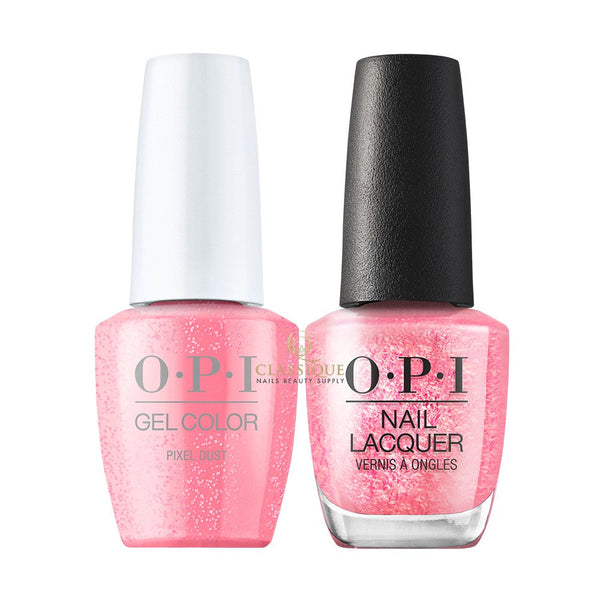 opi pink shimmer nail polish