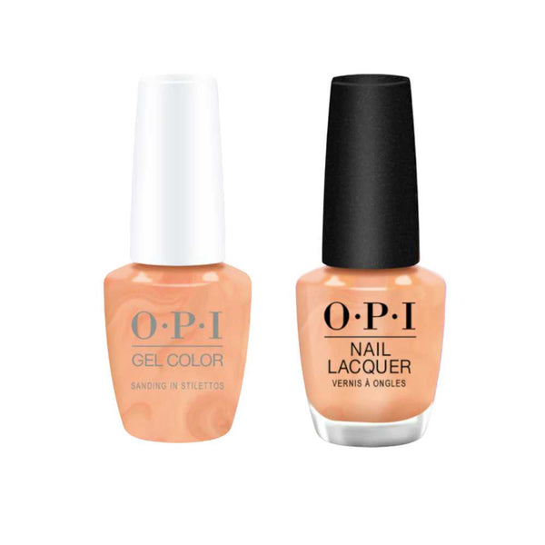 opi gel polish and matching opi nail polish P004 Sanding in Stilettos