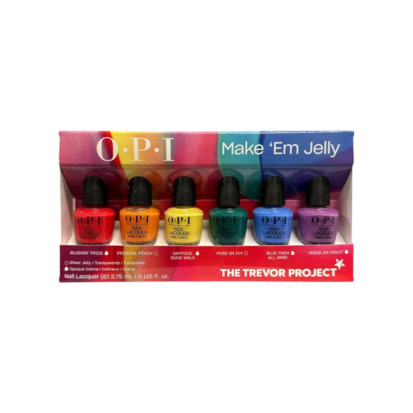OPI Mini Nail Polish Set Canada Make ‘Em Jelly! 6 pieces, lacquer fingernail polish, kit nail polish, fingernail polish kits