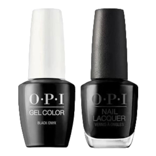 opi gel polish & matching opi nail lacquer T02 Black Onyx