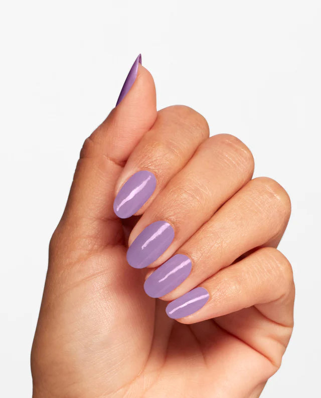 purple gel nails, opi Sickeningly Sweet
