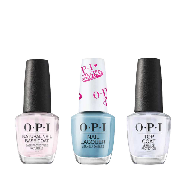 OPI Lacquer - Top, Base & Colour Trio - "Barbie The Movie" Collection - Classique Nails Beauty Supply