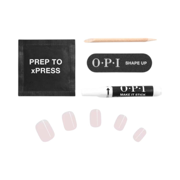 OPI xPRESS/ON Press on Nails Set without UV Light OPI'm a Bubble Bunny, gel on tips, opi press on nails