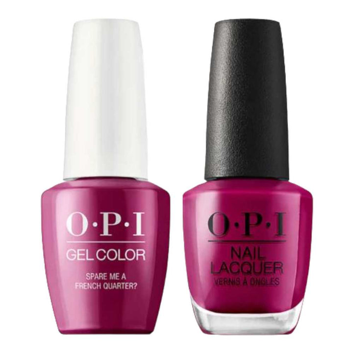 opi gel polish & matching opi nail lacquer N55 Spare Me a French Quarter
