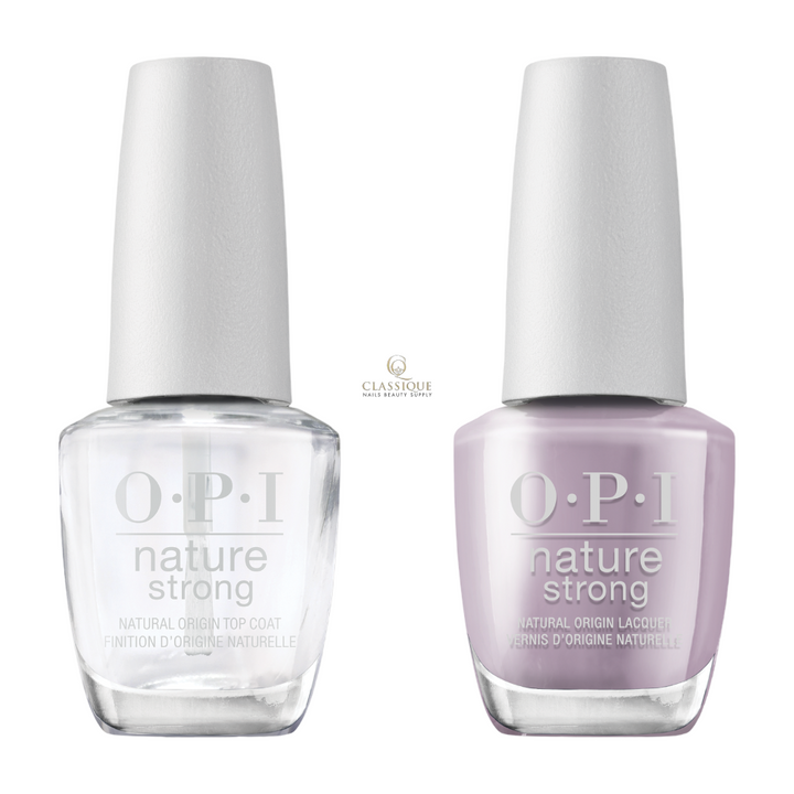 OPI Nature Strong Top and Colour Combo NAT028 Right As Rain, how much do gel nails cost in canada