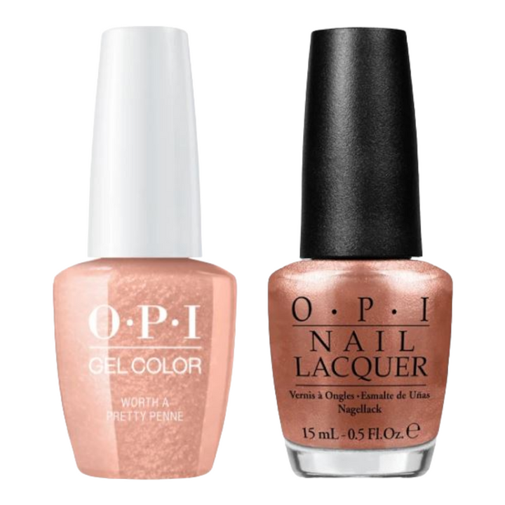 opi gel polish & matching opi nail lacquer V27 Worth A Pretty Penne