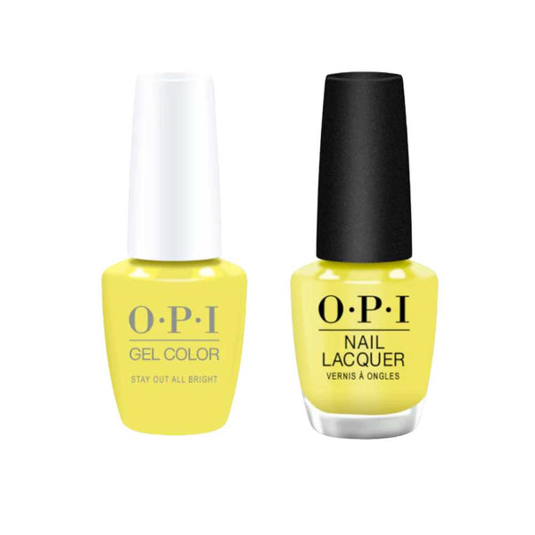 opi gel polish and matching opi nail polish P008 Stay Out All Bright