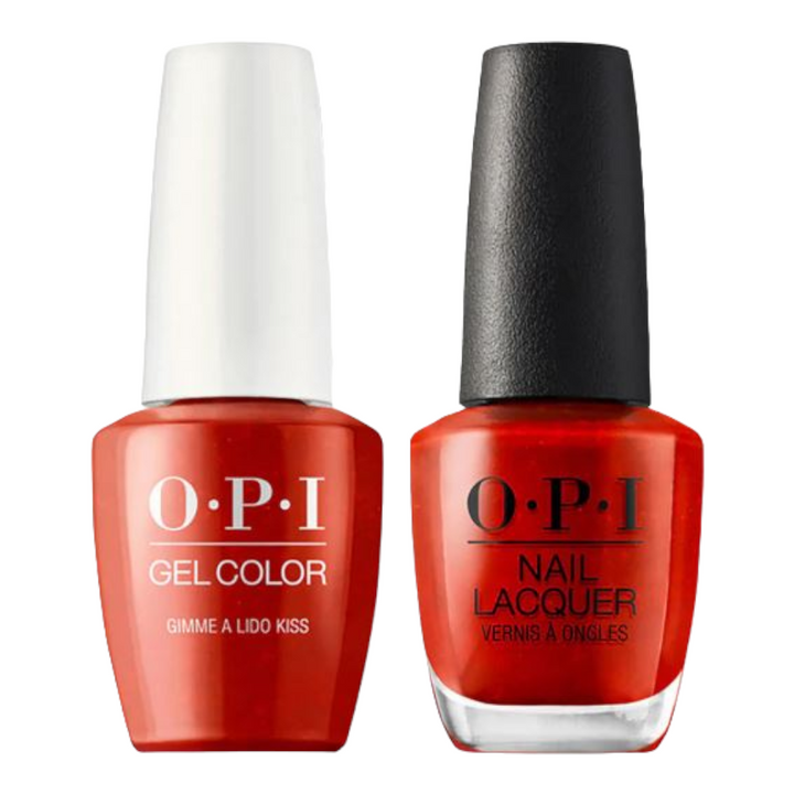 opi gel polish & matching opi nail lacquer V30 Gimme A Lido Kiss
