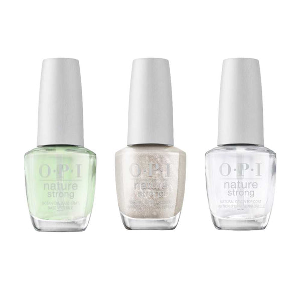 nail polish set, opi nature strong, vegan nail polish, nail polish brand opi​, OPI Nature Strong Top, Base and Colour Glowing Places NAT038