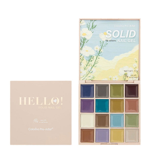 Hello! Solid 16 Colors Nail Gel - Oil Painting Barley